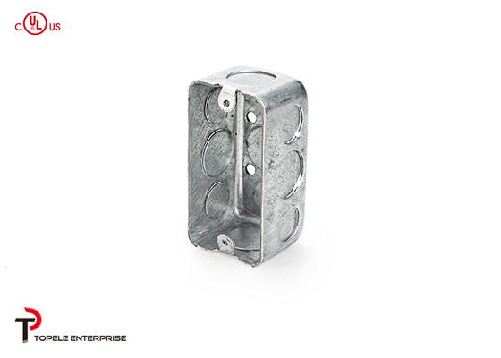 2 นิ้ว x4 นิ้ว / สหรัฐอเมริกามาตรฐาน Pre- Galvanized Steel Switch อุปกรณ์กล่องหลอดสี่เหลี่ยม / กล่องหลอดไฟฟ้า
