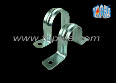 UL Standard 1/2&quot; - 4&quot; Pre - Galvanized Two Hole Strap สําหรับท่อ EMT