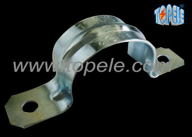 UL Standard 1/2&quot; - 4&quot; Pre - Galvanized Two Hole Strap สําหรับท่อ EMT