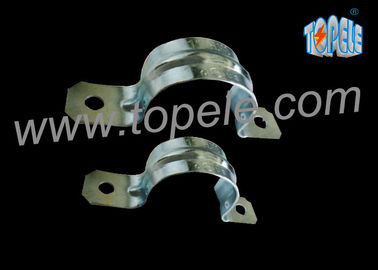 UL Standard 1/2&quot; - 4&quot; Pre - Galvanized Two Hole Strap สําหรับท่อ EMT