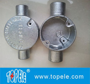 BS4568 กล่องเชื่อมไฟฟ้าวงกลมเหล็ก / อลูมิเนียมแบบลอกได้สองทาง - ผ่านทาง