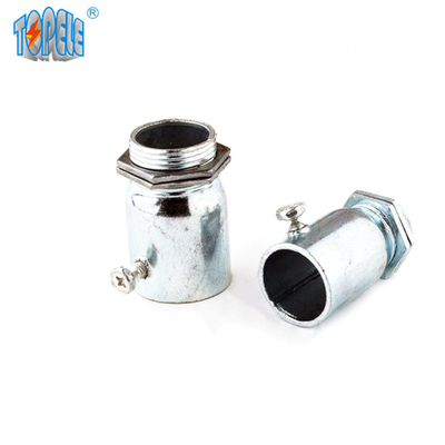 IEC 61386 Acero Terminal EMT Connector เครื่องเชื่อมต่อไฟฟ้าเหล็กกระดาษ
