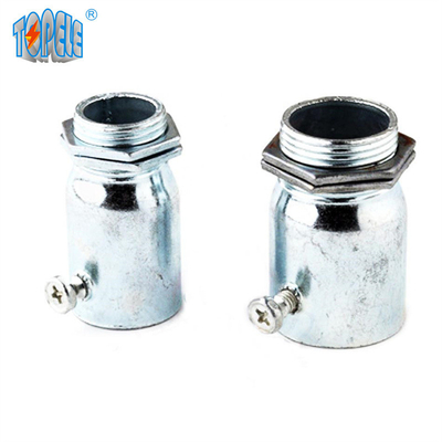 IEC 61386 Acero Terminal EMT Connector เครื่องเชื่อมต่อไฟฟ้าเหล็กกระดาษ