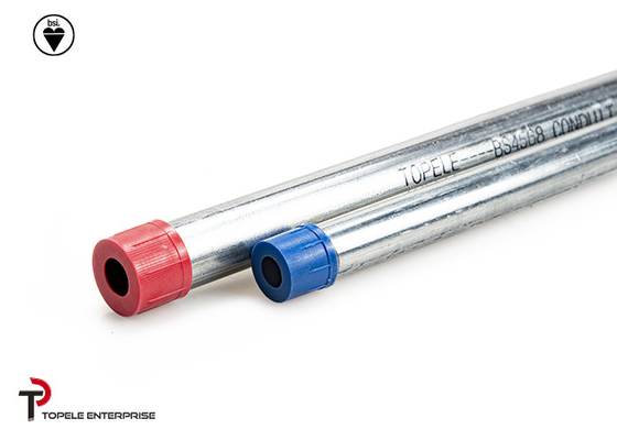 หลอดไฟฟ้าเหล็กเหล็กเหล็ก BS4568 สาย GI Tube ด้วยสายเชื่อมเส้น 10 ฟุต