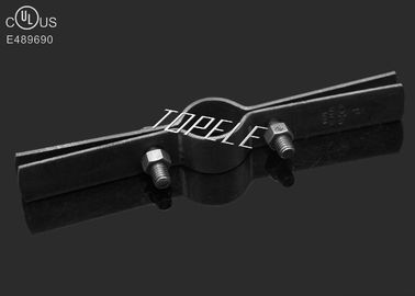 ยูเอลรับรองสแตนเลส Riser Pipe Clamp กับสองบอลท์, Pipe Hanger - สีดํา