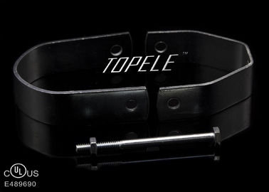 ซิงค์ Plated Steel Pipe Clamps หนักงานปรับขนาด Clevis Hanger ตามต้องการ