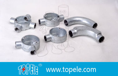 20MM 3 / 4 ช่อง, 1 ช่องBS4568 GI กล่องแยกกลมเหล็กเอลโค้ทเหล็กที่สามารถปรับปรุงได้