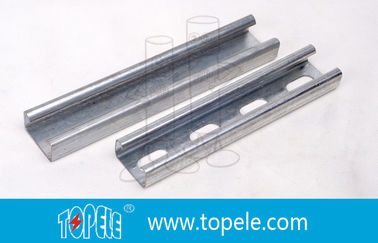 สีดําเหล็ก 41X41MM ช่อง Unistrut, HDG สล็อต / ช่อง Strut ธรรมดาเพื่อสนับสนุนท่อ