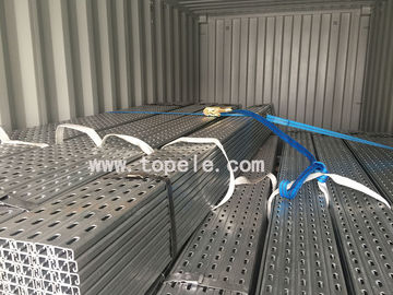 Hot Dip เหล็กเหล็กกระปุกสล็อต Unistrut ช่องทางเพื่อสนับสนุนท่อ 41X 41MM