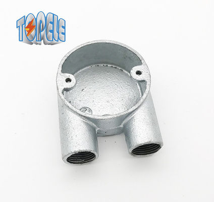 สาขา 2 Way U กล่องเหล็กอ่อนโยน BS4568 ช่องเชื่อมติดตั้ง Hot Dip Galvanized