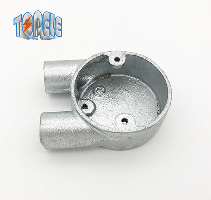 สาขา 2 Way U กล่องเหล็กอ่อนโยน BS4568 ช่องเชื่อมติดตั้ง Hot Dip Galvanized