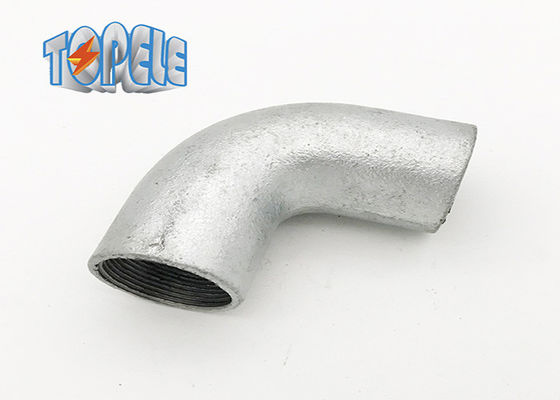 การเชื่อมต่อหญิง BS4568 สายการไฟฟ้า Hot Dip Galvanized ท่อนเหล็กแข็งเอลโค