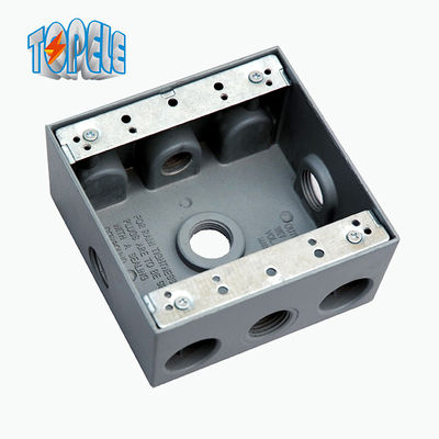 UL จํานวน 4x2 กล่องไฟฟ้ากันอากาศ อลูมิเนียม 1 / 2 Gang Outlet