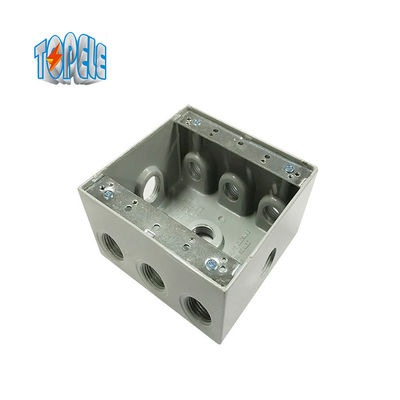 IP65 3/4 นิ้ว Threaded Outlets สองแก๊ง Box กันอากาศ