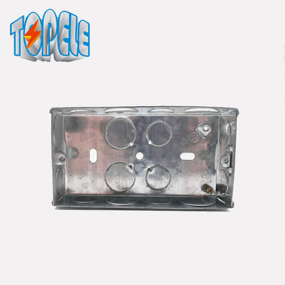 0.6mm Bs4662 2 กอง 25mm โลหะ Flush Box เหล็ก