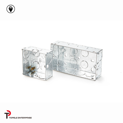 กล่องไฟฟ้า / 2-แก๊ง British Standard กล่องสายไฟฟ้าโลหะที่มี PVC กล่องสวิทช์