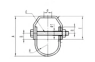 UL การรับรองเหล็กท่อ Fittings Of Clamp Clevis Hanger สแตนเลสคาร์บอน 0